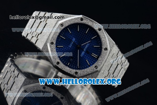 Audemars Piguet Royal Oak 41MM Asia Automatic Steel Case with Blue Dial and Steel Bracelet (EF) - Click Image to Close